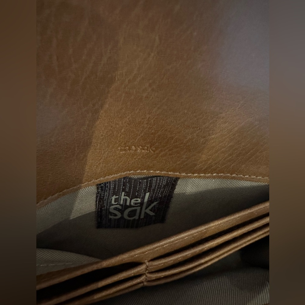 The Sak embossed camel leather wallet w button closure - Picture 5 of 6